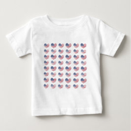 Camiseta De Bebé Bandera estadounidense patriótica