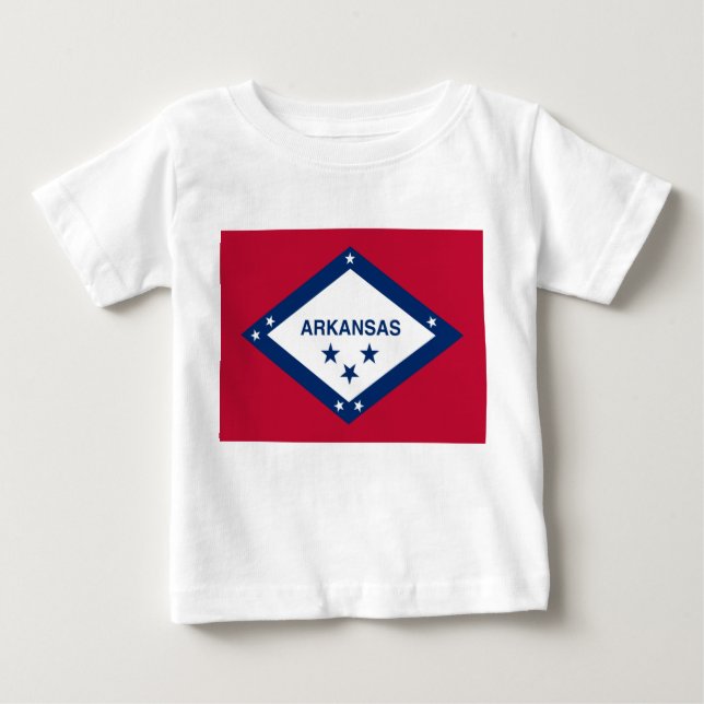 Camiseta De Bebé Bandera Estatal de Arkansas (Anverso)
