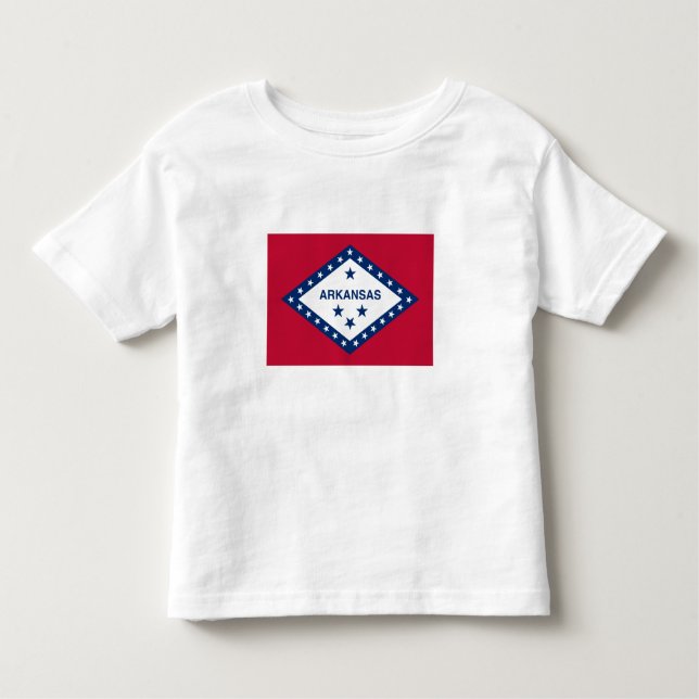 Camiseta De Bebé Bandera estatal de Arkansas (Anverso)