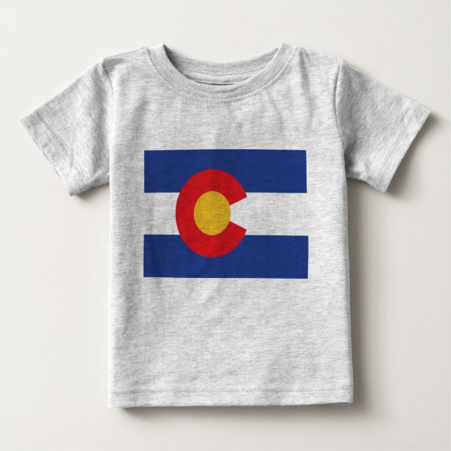 Camiseta De Bebé Bandera Estatal de Colorado (Anverso)