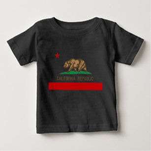Camiseta De Bebé Bandera estatal de la República de California
