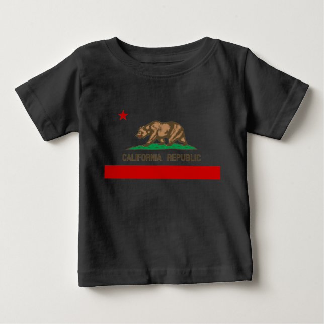 Camiseta De Bebé Bandera estatal de la República de California (Anverso)