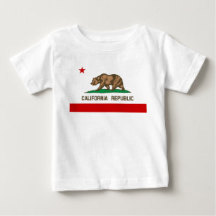 Camiseta De Bebé Bandera estatal de la República de California