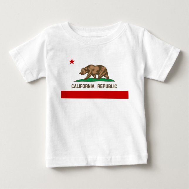 Camiseta De Bebé Bandera estatal de la República de California (Anverso)