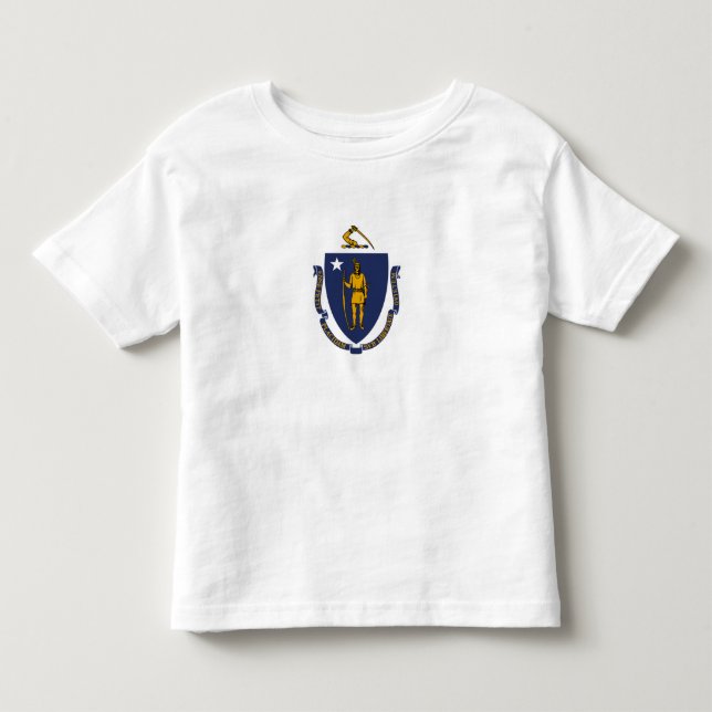 Camiseta De Bebé Bandera estatal de Massachusetts (Anverso)