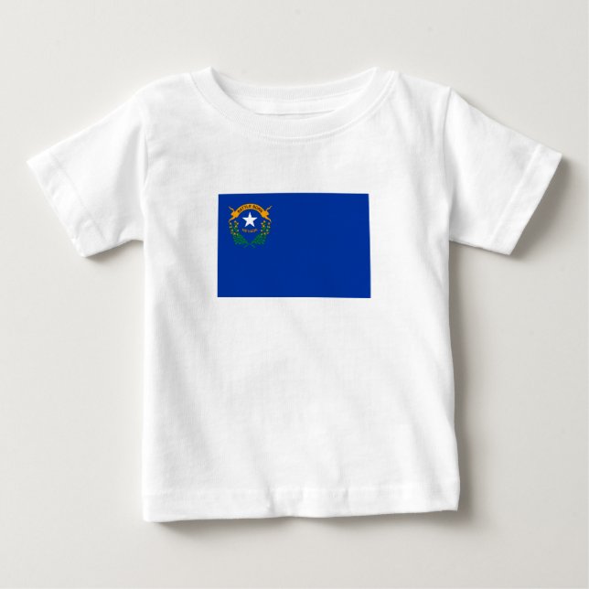 Camiseta De Bebé Bandera Estatal de Nevada (Anverso)