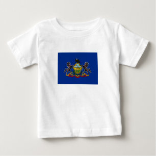 Camiseta De Bebé Bandera Estatal de Pennsylvania