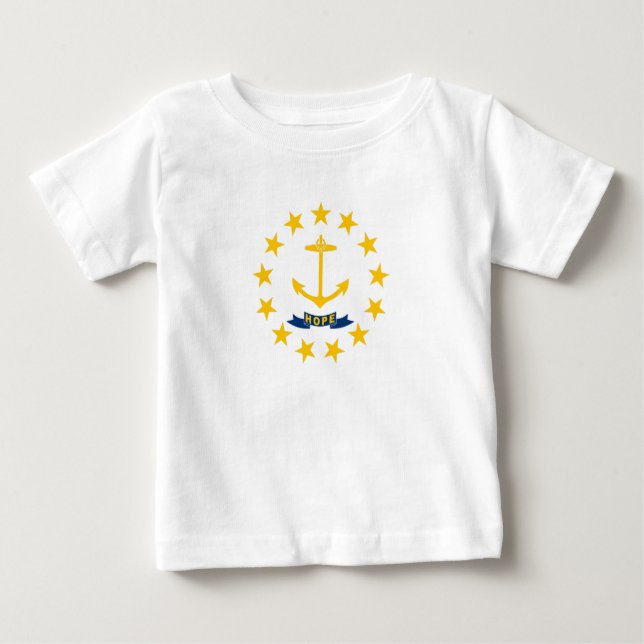 Camiseta De Bebé Bandera estatal de Rhode Island (Anverso)