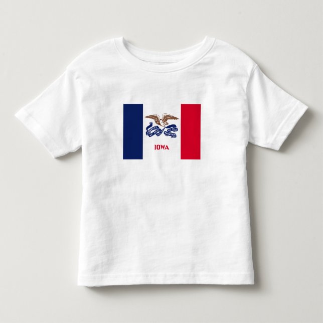 Camiseta De Bebé Bandera Estatal Iowa (Anverso)
