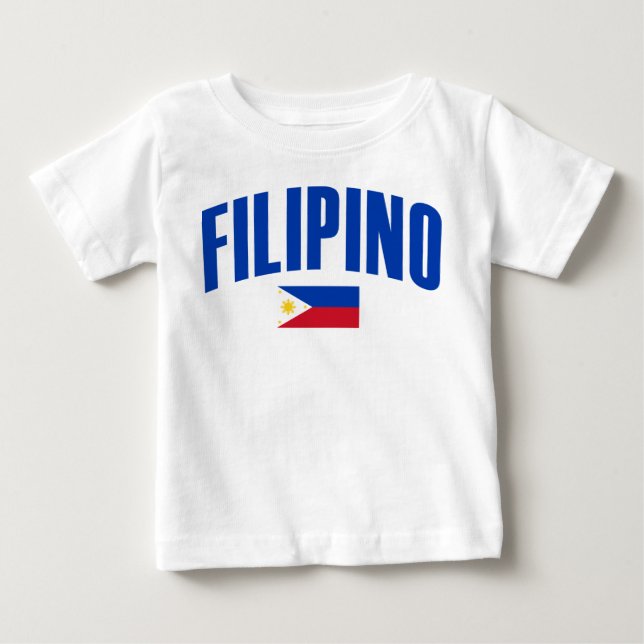 Camiseta De Bebé Bandera filipina filipina (Anverso)