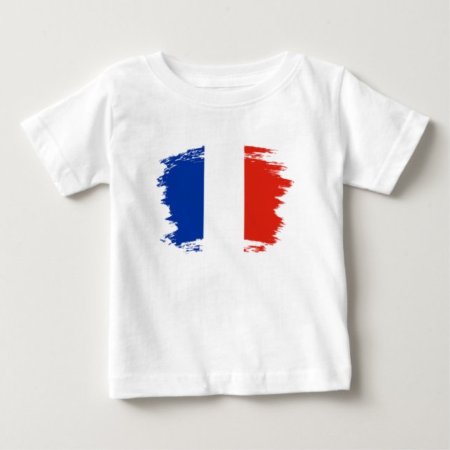 Camiseta De Bebé Bandera francesa (Anverso)