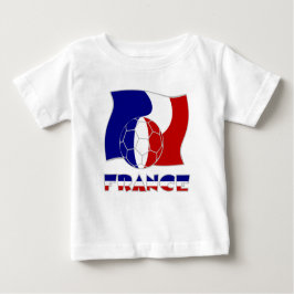 Camiseta De Bebé Bandera francesa con bola de fútbol