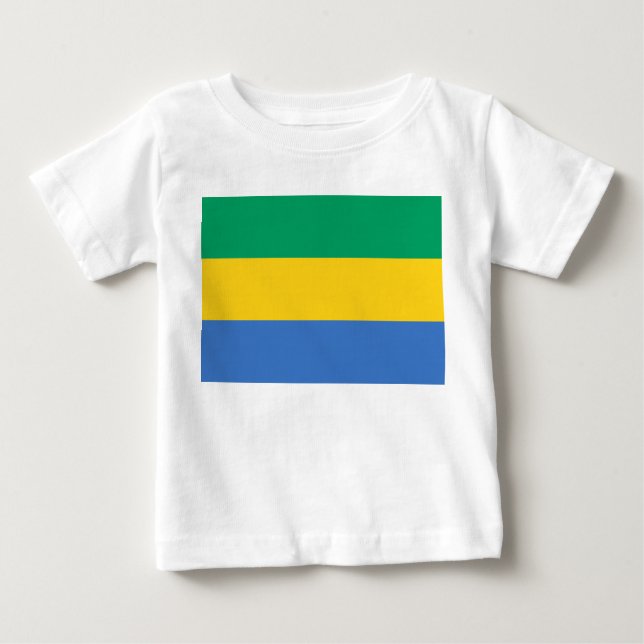 Camiseta De Bebé Bandera Gabonesa (Gabón) (Anverso)