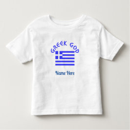 Camiseta De Bebé Bandera Griega Dios Griego Nombre Personalizado