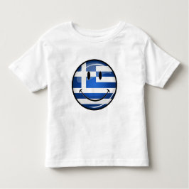 Camiseta De Bebé Bandera griega sonriente