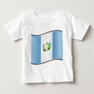 Camiseta De Bebé Bandera guatemalteca ondulada