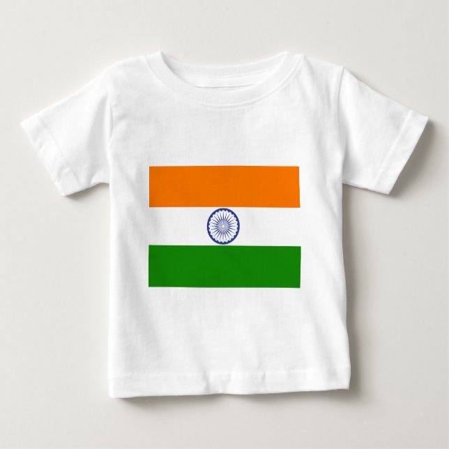 Camiseta De Bebé Bandera india (Anverso)