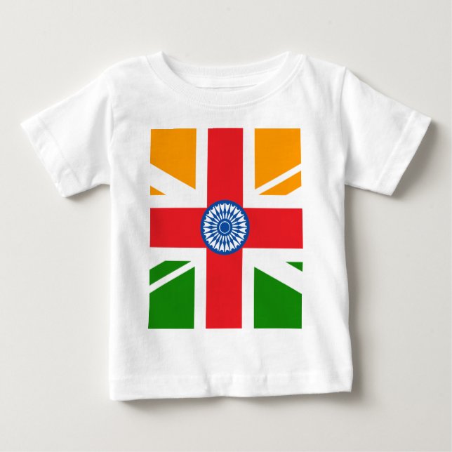 Camiseta De Bebé Bandera india Anglo (Anverso)