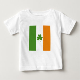 Camiseta De Bebé Bandera irlandesa del Día de San Patricio con Sham