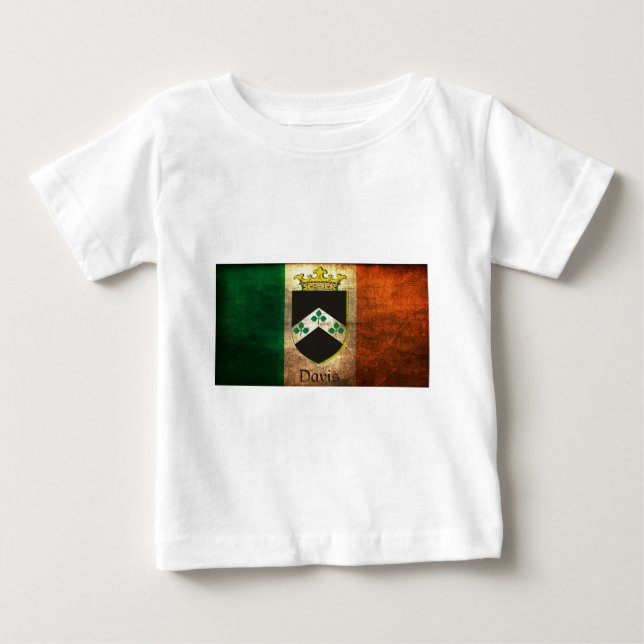 Camiseta De Bebé Bandera irlandesa del Escudo Davis (Anverso)