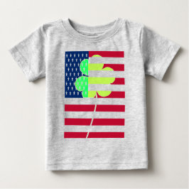 Camiseta De Bebé Bandera irlandesa norteamericana Shamrock Clover S