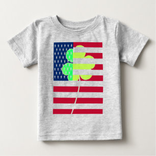 Camiseta De Bebé Bandera irlandesa norteamericana Shamrock Clover S