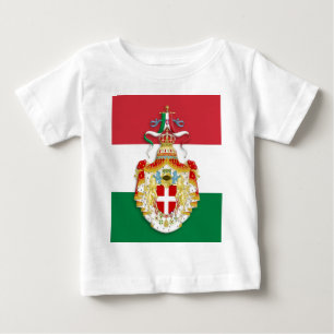 Camiseta De Bebé Bandera italiana con insignia del Reino de Italia