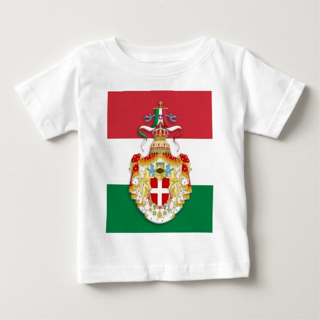 Camiseta De Bebé Bandera italiana con insignia del Reino de Italia (Anverso)