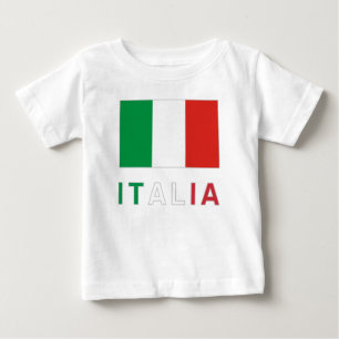 Camiseta De Bebé Bandera italiana e Italia