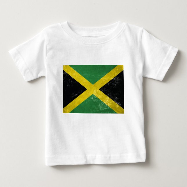 Camiseta De Bebé Bandera jamaicana (Anverso)