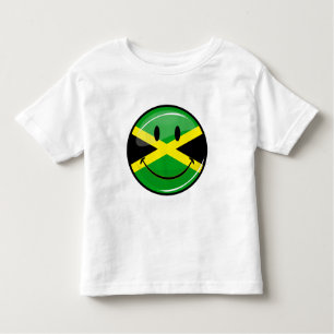 Camiseta De Bebé Bandera jamaiquina sonriente