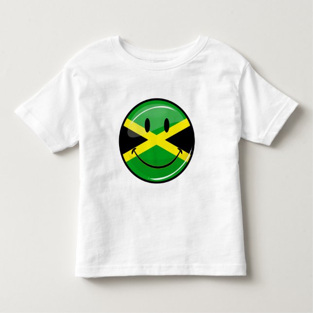 Camiseta De Bebé Bandera jamaiquina sonriente (Anverso)