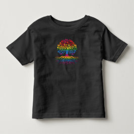 Camiseta De Bebé Bandera LGBT Arcoíris Vida de Árbol Orgullo Gay
