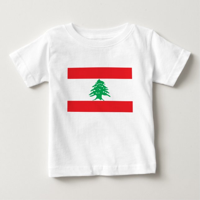Camiseta De Bebé Bandera libanesa - bandera del علملبنان de Líbano (Anverso)