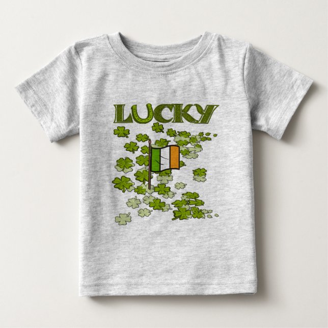 Camiseta De Bebé Bandera Lucky (Anverso)