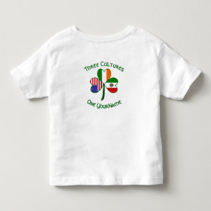 Camiseta De Bebé Bandera mexicana irlandesa americana trébol person