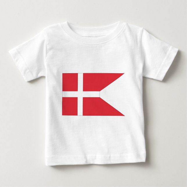 Camiseta De Bebé Bandera nacional danesa (Anverso)
