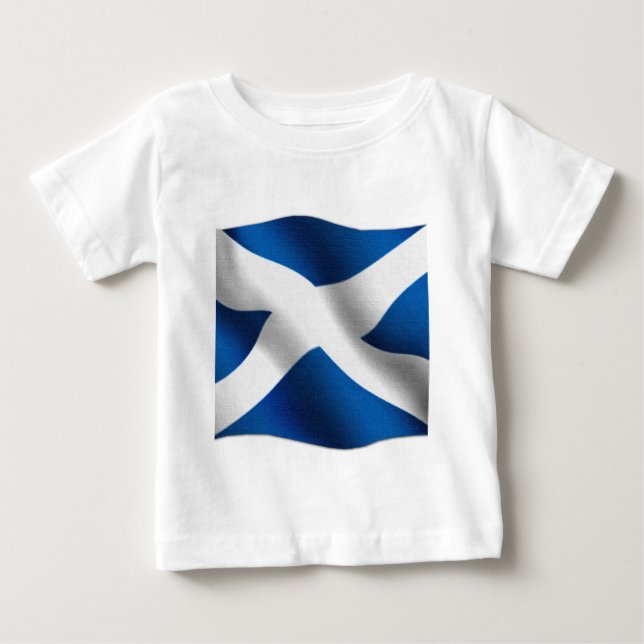 Camiseta De Bebé Bandera Nacional de Escocia y San Andrés Patriótic (Anverso)