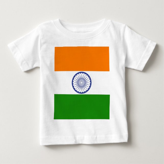 Camiseta De Bebé Bandera nacional de la India Ashoka Chakra (Anverso)