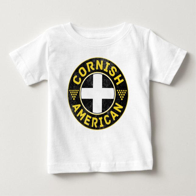Camiseta De Bebé Bandera norteamericana de Cornish (Anverso)