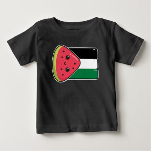 Camiseta De Bebé Bandera palestina linda con Palestina sin sandía