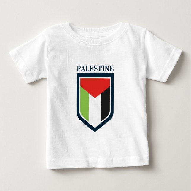 Camiseta De Bebé Bandera palestina y palestina (Anverso)