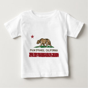 Camiseta De Bebé bandera Palm Spring de California apenado
