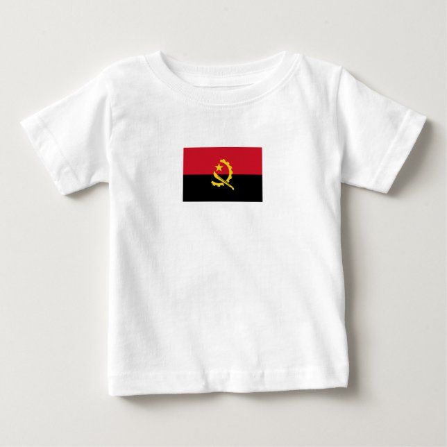 Camiseta De Bebé Bandera patriótica angoleña (Anverso)