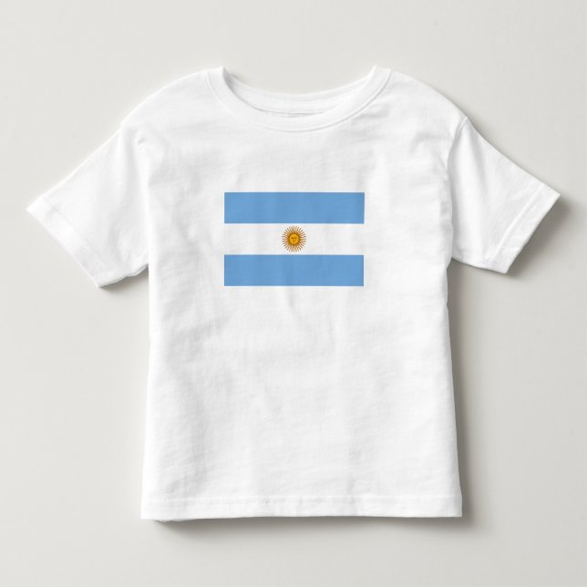 Camiseta De Bebé Bandera Patriótica Argentina (Anverso)
