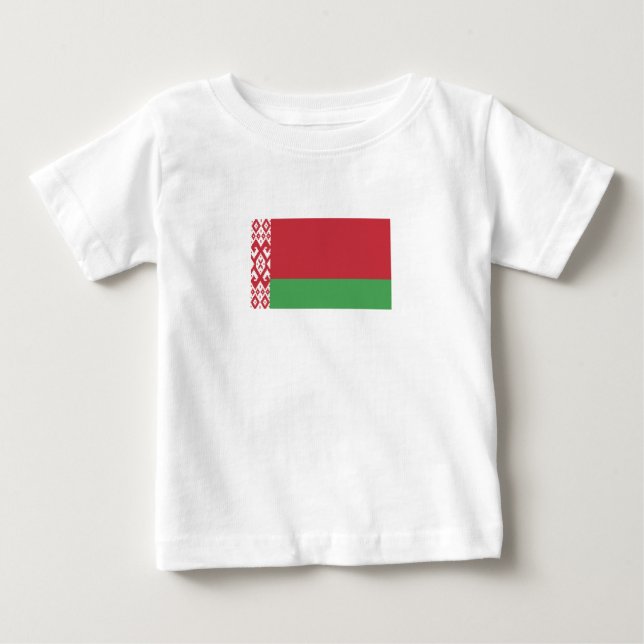 Camiseta De Bebé Bandera patriótica bielorrusa (Anverso)