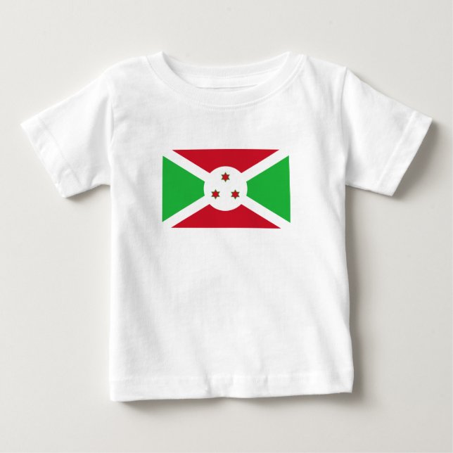 Camiseta De Bebé Bandera patriótica burundesa (Anverso)