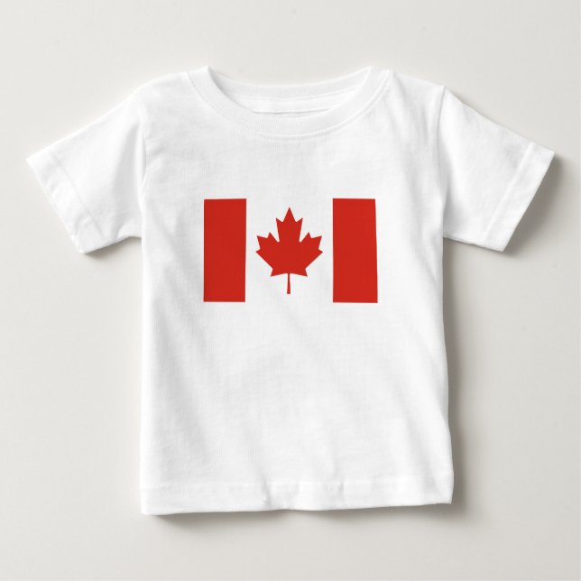 Camiseta De Bebé Bandera Patriótica Canadiense (Anverso)