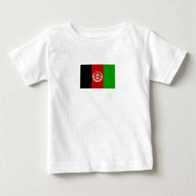 Camiseta De Bebé Bandera patriótica de Afganistán (Anverso)