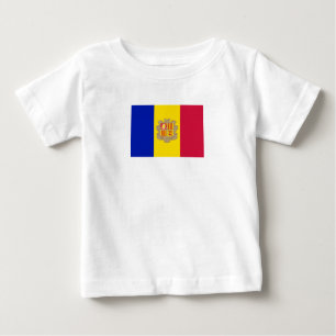 Camiseta De Bebé Bandera Patriótica de Andorra